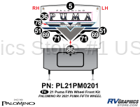 10 Piece 2021 Puma Fifth Wheel Front Graphics Kit