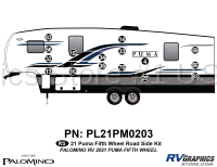 16 Piece 2021 Puma Fifth Wheel Roadside Graphics Kit