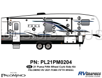 16 Piece 2021 Puma Fifth Wheel Curbside Graphics Kit