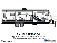 17 Piece 2021 Puma Large Travel Trailer Curbside Graphics Kit