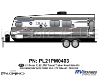 12 Piece 2021 Puma XLE Lite Travel Trailer Roadside Graphics Kit