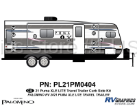 12 Piece 2021 Puma XLE Lite Travel Trailer Curbside Graphics Kit