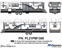 48 Piece 2021 Puma Flat Cap Destination Travel Trailer Complete Graphics Kit