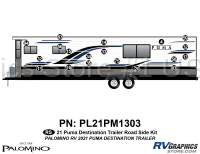 17 Piece 2021 Puma Destination Travel Trailer Roadside Graphics Kit