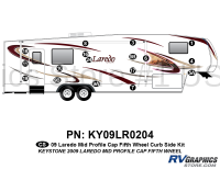 17 Piece 2009 Laredo FW Mid Profile Cap Curbside Graphics Kit