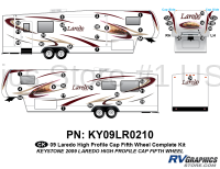 45 Piece 2009 Laredo FW Hi Profile Cap Complete Graphics Kit
