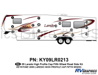 17 Piece 2009 Laredo FW Hi Profile Cap Roadside Graphics Kit