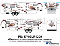 46 Piece 2009 Laredo SLR FW Mid Profile Cap Complete Graphics Kit