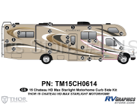 25 Piece 2015 Chateau HD Max Motorhome Starlight Curbside Graphics Kit