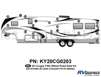 24 Piece 2020 Cougar Fifth Wheel Roadside Graphics Kit