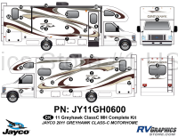 43 Piece 2011 Greyhawk Motorhome Complete Graphics Kit