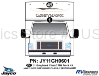 5 Piece 2011 Greyhawk Motorhome Front Graphics Kit
