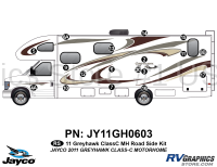 16 Piece 2011 Greyhawk Motorhome Roadside Graphics Kit