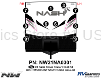 10 Piece 2021 Nash Travel Trailer Front Graphics Kit
