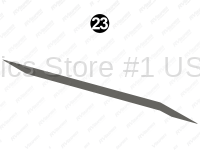 Mid Upper Gray Arm Curb-Passenger Side