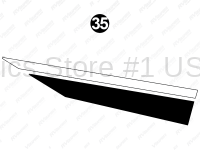 Fwd Lwr Stripe Set Curb-Passenger Side