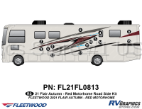 15 Piece 2021 Flair Motorhome Red Version Roadside Graphics Kit