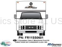 1 Piece 2011 Forest River Sunseeker Class C Front Graphics Kit