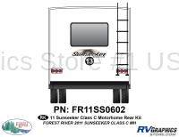 1 Piece 2011 Forest River Sunseeker Class C Rear Graphics Kit - Image 2