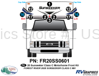 10 Piece 2020 Forest River Sunseeker Class C Front Graphics Kit
