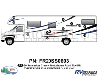 14 Piece 2020 Forest River Sunseeker Class C Roadside Graphics Kit