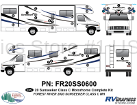 40 Piece 2020 Forest River Sunseeker Class C Complete Graphics Kit - Image 2