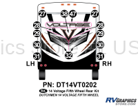 14 Piece 2014 Voltage Fifth Wheel Rear Graphics Kit