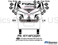 17 Piece 2014 Fuzion Chrome FW Front Graphics Kit