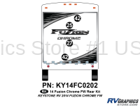 4 Piece 2014 Fuzion Chrome FW Rear Graphics Kit