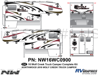 40 Piece 2016 Northwood Wolf Creek Camper Complete Graphics Kit
