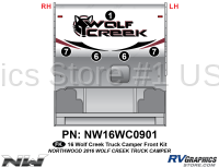 5 Piece 2016 Northwood Wolf Creek Camper Front Graphics Kit