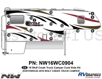 16 Piece 2016 Northwood Wolf Creek Camper Curbside Graphics Kit
