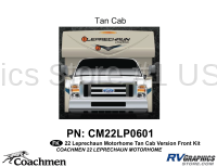 2 Piece 2022 Leprechaun MH Tan Cab Version Front Graphics Kit