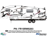 26 Piece 2015 Rockwood Signature UltraLite Fifth Wheel Roadside Graphics Kit
