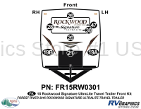 8 Piece 2015 Rockwood Signature UltraLite Travel Trailer Front Graphics Kit