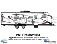 20 Piece 2015 Rockwood Signature UltraLite Travel Trailer Curbside Graphics Kit
