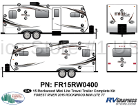 30 Piece 2015 Rockwood MiniLite Travel Trailer Complete Graphics Kit