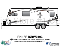 12 Piece 2015 Rockwood MiniLite Travel Trailer Roadside Graphics Kit