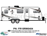 12 Piece 2015 Rockwood MiniLite Travel Trailer Curbside Graphics Kit