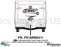 3 Piece 2015 Rockwood Roo Travel Trailer Front Graphics Kit
