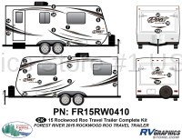30 Piece 2015 Rockwood Roo Travel Trailer Complete Graphics Kit