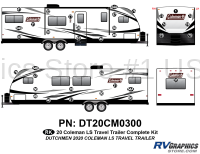 37 Piece 2020 Coleman LS Travel Trailer Complete Graphics Kit