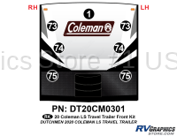 7 Piece 2020 Coleman LS Travel Trailer Front Graphics Kit
