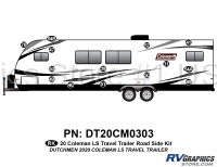 14 Piece 2020 Coleman LS Travel Trailer Roadside Graphics Kit