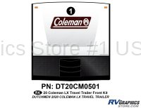 1 Piece 2020 Coleman LX Travel Trailer Front Graphics Kit