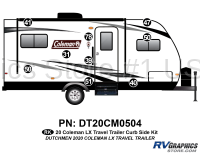 9 Piece 2020 Coleman LX Travel Trailer Curbside Graphics Kit