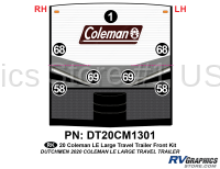 7 Piece 2020 Coleman LE Long Travel Trailer Front Graphics Kit