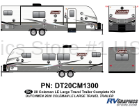31 Piece 2020 Coleman LE Long Travel Trailer Complete Graphics Kit