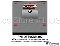 1 Piece 2020 Coleman LE Long Travel Trailer Rear Graphics Kit