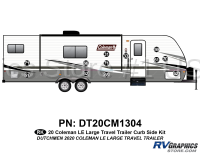 12 Piece 2020 Coleman LE Long Travel Trailer Curbside Graphics Kit